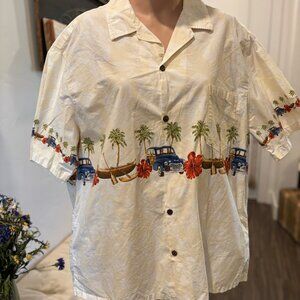 BISHOP STREET APPAREL MEN'S 3XL 100% COTTON BUTTON-DOWN SHORT-SLEEVE SHIRT